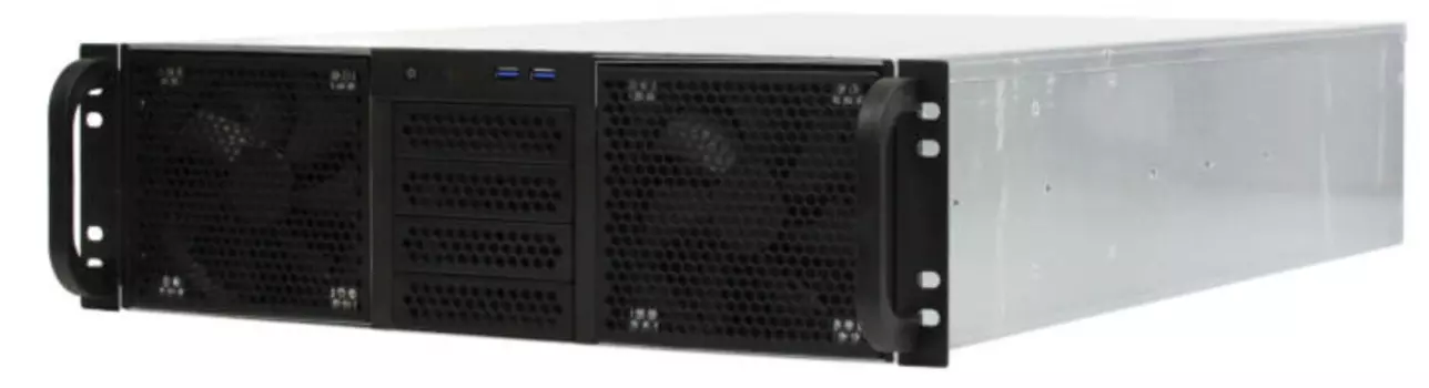 Корпус серверный 3U Procase RE306-D0H12-A8-45 0x5.25+12HDD,черный,без блока питания(2U,2U-redundant),глубина 450мм,MB ATX 12"x9.6",8slot