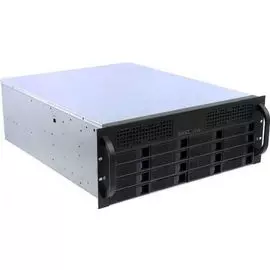 Корпус серверный 4U Procase ES416S-SATA3-B-0 16 SATA3/SAS 6Gb hotswap HDD, черный, без блока питания, глубина 550мм, MB 9.6"x12"