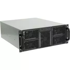 Корпус серверный 4U Procase RE411-D6H8-E-55 черный, 6x5.25+8HDD, без БП, глубина 550мм,MB EATX 12"x13"
