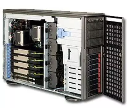 Корпус серверный 4U Supermicro CSE-747BTQ-R1K62B 8*3.5" HS SAS/SATA, 11 FH/FL exp. slots, 2*USB 2.0, 2*1620W