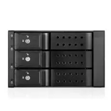 Корзина Procase T3-203SATA3 3 SATA3/SAS 6Gb hotswap aluminium mobie rack (2x5,25) Black