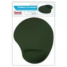 Коврик для мыши Buro BU-GEL зелёный, гелевый, 205x230x25мм