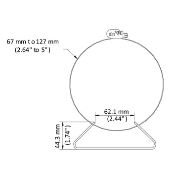 Крепление HIKVISION DS-1275ZJ-S-SUS на столб, нержавеющая сталь, белый