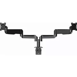 Крепление настольное Wize DSA22P двойное, бок о бок, для панелей 10-32”, max VESA 100х100, наклон +15/-5°, нагрузка до 11кг (на один), черное