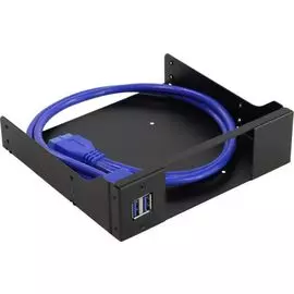 Крепление Procase MU-102-USB3-BK для установки одной корзины серии MU в отсек 5.25", 2*USB 3.0