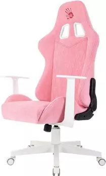 Кресло A4Tech Bloody GC-930 игровое, розовое с подголов. крестов. пластик пластик белый