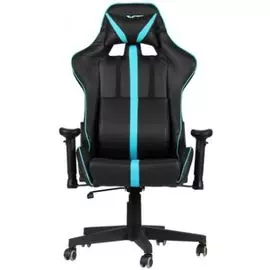 Кресло игровое A4Tech X7 GG-1200 крестовина пластик, искусственная кожа, цвет: черный/голубой