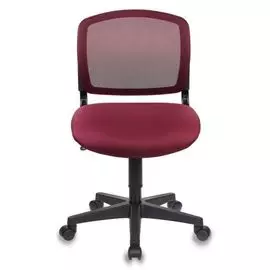 Кресло Бюрократ CH-296NX CH-296/DC/15-11 цвет бордовый, сиденье бордовое, 15-11 сетка/ткань, крестовина пластик