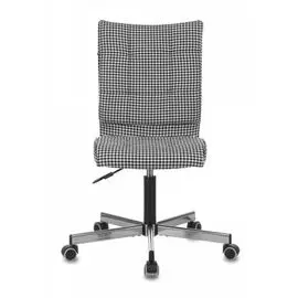 Кресло Бюрократ CH-330M цвет черный/белый Morris гусин.лапка, крестовина металл