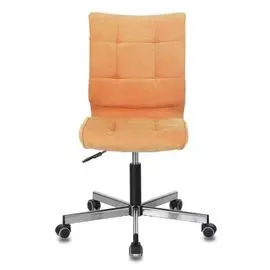 Кресло офисное Бюрократ CH-330M цвет оранжевый, Velvet 72, крестовина металл хром