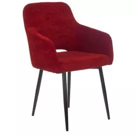 Кресло офисное Бюрократ CH-380F/BURGUNDY цвет бордовый Velvet 09 на ножках металл черный