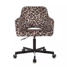 Кресло Бюрократ CH-380M/LEOPARD крестовина металл черный, велюр, цвет: леопардовый