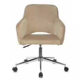 Кресло Бюрократ CH-380SL цвет латте, Italia 5, крестовина металл хром