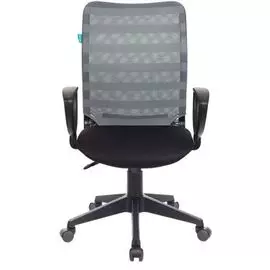 Кресло Бюрократ CH-599AXSN/32G/TW-11 крестовина пластик, сетка/ткань, цвет: серый/черный