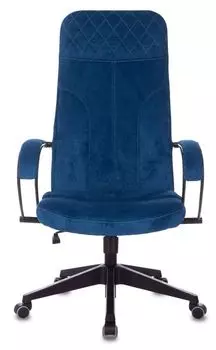 Кресло офисное Бюрократ CH-608/FABRIC-DBLUE руководителя, крестовина пластик, вельвет, цвет: темно-синий