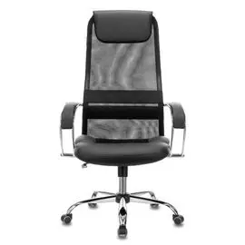 Кресло Бюрократ CH-608SL руководителя, черный TW-01, TW-11 искусст.кожа/сетка/ткань с подголов. крестовина металл хром