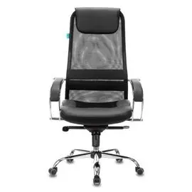 Кресло Бюрократ CH-609SL руководителя, черный TW-01, TW-11 искусст.кожа/сетка/ткань с подголов. крестовина металл хром