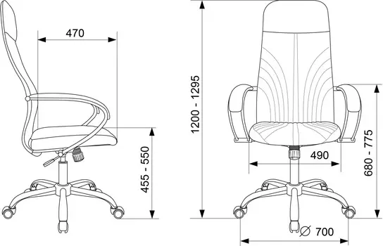 Кресло Бюрократ CH-610SL руководителя черный эко.кожа крестов. металл хром пластик черный