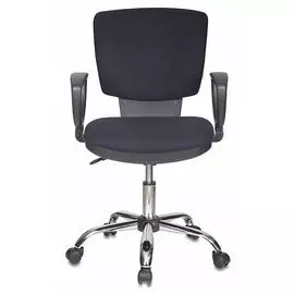 Кресло офисное Бюрократ CH-626AXSL черное, крестовина хром