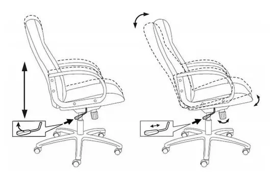 Кресло Бюрократ CH 685 руководителя на колесиках, ткань, серый
