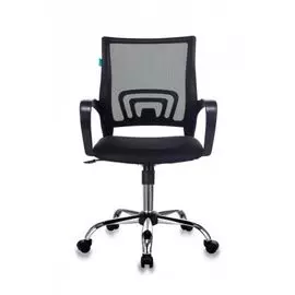 Кресло Бюрократ CH-695NSL цвет черный TW-01, сиденье черное TW-11, крестовина металл хром