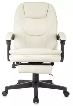 Кресло Бюрократ CH-868N-BF руководителя слоновая кость эко.кожа крестов. пластик подст.для ног