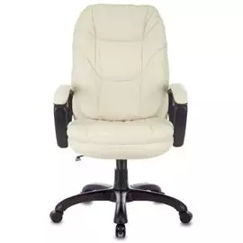 Кресло Бюрократ CH-868N/WHITE руководителя, крестовина пластик, эко.кожа, цвет: слоновая кость