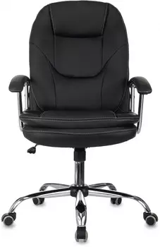 Кресло Бюрократ CH-868SL руководителя, черный эко.кожа крестов. металл хром