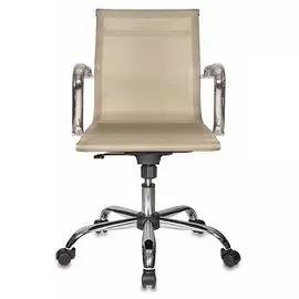 Кресло офисное Бюрократ CH-993-LOW золотистое, сетка, низкая спинка, крестовина хром