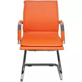 Кресло Бюрократ CH-993-LOW-V оранжевое, искусственная кожа, низкая спинка