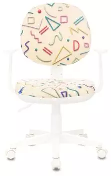 Кресло детское Бюрократ CH-W356AXSN/STICK-BG крестовина пластик белый, ткань, цвет: песочный