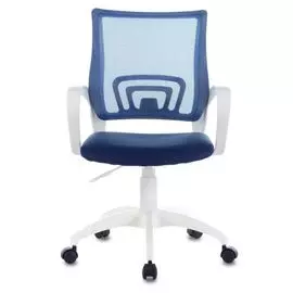 Кресло Бюрократ CH-W695NLT цвет темно-синий TW-05N TW-10N сетка/ткань крестовина пластик белый