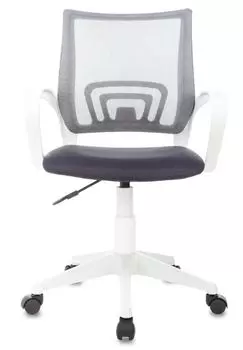 Кресло Бюрократ CH W 696 на колесиках, сетка/ткань, серый