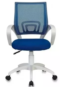 Кресло Бюрократ CH W 696 на колесиках, сетка/ткань, синий