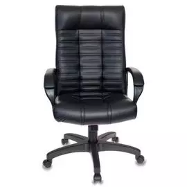 Кресло Бюрократ KB-10 черный, искусственная кожа, крестовина металл