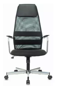 Кресло Бюрократ KB-5M/SL/BLACK черный TW-01 3C11 сетка/ткань с подголов. крестов. металл хром