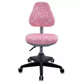 Кресло Бюрократ KD-2 розовое/сердца