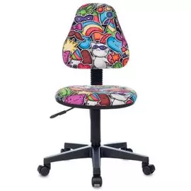 Кресло детское Бюрократ KD-4 крестовина пластик, ткань, цвет: мультиколор маскарад