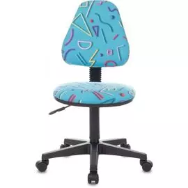 Кресло Бюрократ KD-4 детское, крестовина пластик, ткань, цвет: голубой Sticks 06