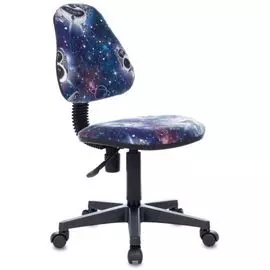 Кресло Бюрократ KD-4 детское, крестовина пластик, ткань, цвет: синий, космопузики