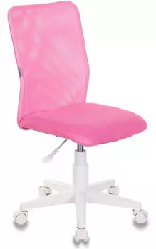 Кресло детское Бюрократ KD-9 цвет розовый TW-06A TW-13А сетка/ткань крестовина пластик белый