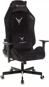 Кресло Бюрократ KNIGHT N1 BLACK ткань, черный Light-20 с подголов. крестовина металл