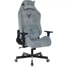 Кресло Бюрократ KNIGHT N1 SKY ткань, серо-голубой Light-28 с подголов. крестовина металл