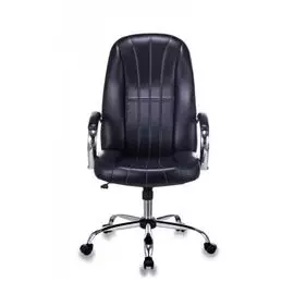 Кресло Бюрократ T-898SL руководителя, цвет черный Leather Venge Black искусственная кожа крестовина металл хром