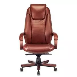 Кресло Бюрократ T-9923WALNUT руководителя, цвет светло-коричневый Leather Eichel кожа крестовина металл/дерево