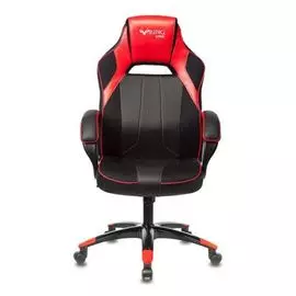 Кресло Бюрократ VIKING 2 AERO черное/красное, искусственная кожа