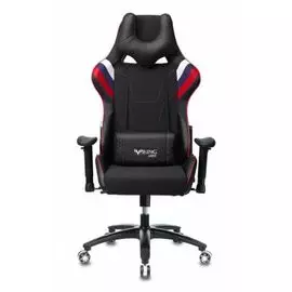 Кресло Бюрократ VIKING 4 AERO две подушки, белое/синее/красное/черное, искусст.кожа/ткань