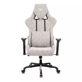 Кресло Бюрократ VIKING LOFT R цвет серый Loft ромбик, с подголов., крестовина металл