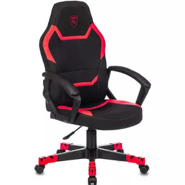 Кресло Бюрократ ZOMBIE 10 RED черный/красный текстиль/эко.кожа крестовина пластик