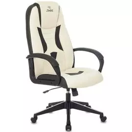 Кресло Бюрократ ZOMBIE 8 WHITE белый/черный эко.кожа крестовина пластик